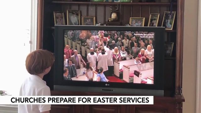 How are Triangle churches preparing for in-person gatherings Easter Sunday?