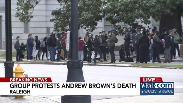 Group gathers in Raleigh to protest Andrew Brown's death