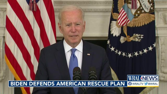 Biden defends American Rescue Plan