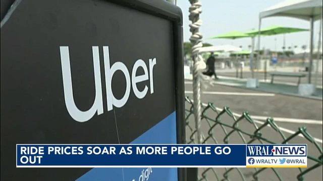 Uber expensive: Ride prices soar as more people start going out