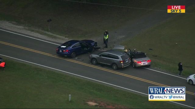 Crash in Wake Forest involves at least 5 vehicles