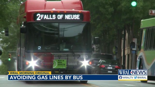 How some drivers struggling to find gas are riding the bus