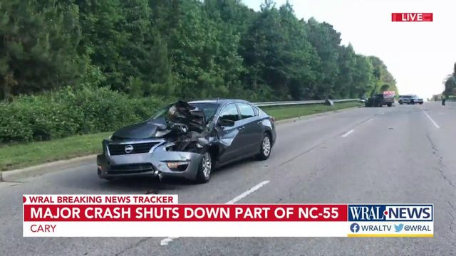 Major crash shuts down part of N.C. Highway 55