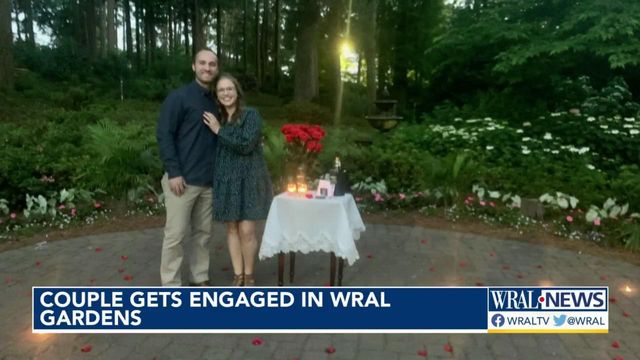 Love is in the air: Couple gets engaged in WRAL Azalea Garden 