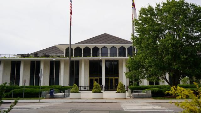 North Carolina Legislative building off Salisbury Street. Photo taken May 22, 2021. 