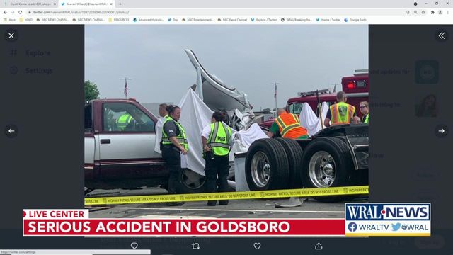 Several cars involved in serious accident in Goldsboro