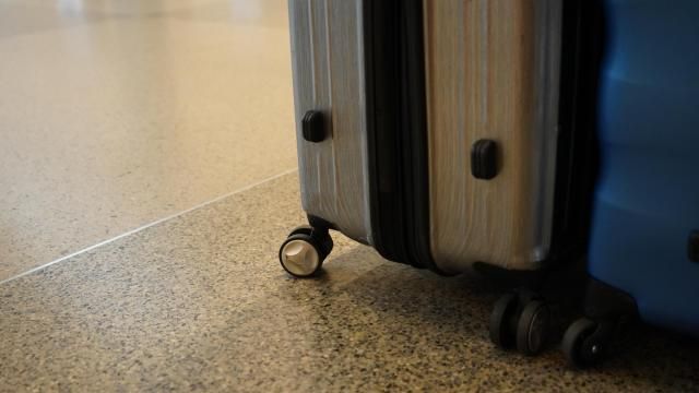 A suitcase staying still at the Raleigh-Durham International Airport on Memorial Day weekend. Photo taken May 30, 2021. A suitcase staying still at the Raleigh-Durham International Airport on Memorial Day weekend. Photo taken May 30, 2021.