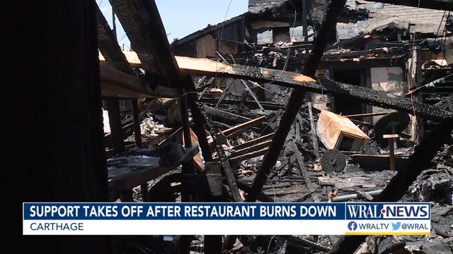 Support takes off after BBQ resturant burns down