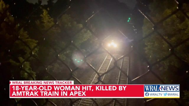 Apex police investigate after woman hit, killed by Amtrak train