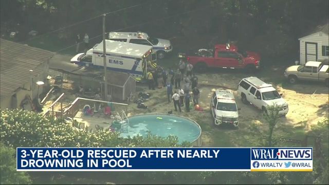 3-year-old rescued after 'near drowning' in Wake County