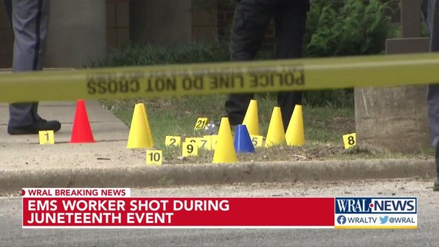 EMS worker shot responding to a call at Juneteenth celebration 
