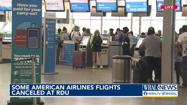 Some American Airlines flights canceled at RDU