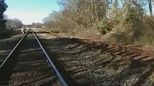 Body camera captures moment when GA officer was hit by train
