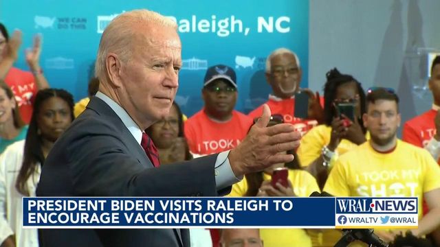 'Just do it': With sense of urgency, Biden encourages vaccines push in Raleigh visit