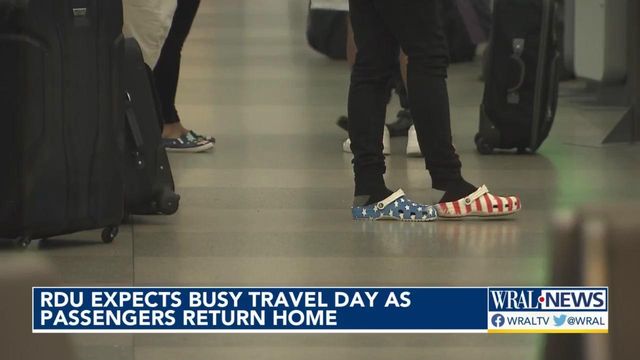 RDU expects busy travel day as passengers return home from holiday weekend