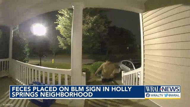 Man smears feces on Black Lives Matter sign on porch of Holly Springs home