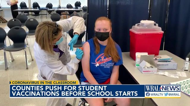 Counties push for vaccinations before school starts back