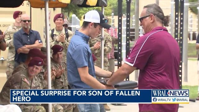 Son of fallen Iraq War soldier receives surprise gift