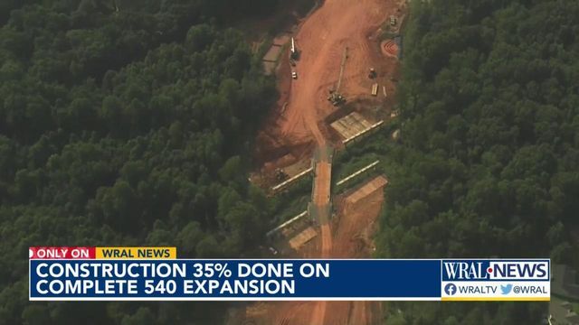 Only on WRAL: A tour of the progress so far constructing I-540