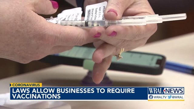 Laws allow businesses to require vaccinations 