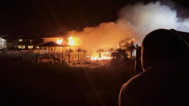 Firefighters battling two house fires on Ocean Isle 