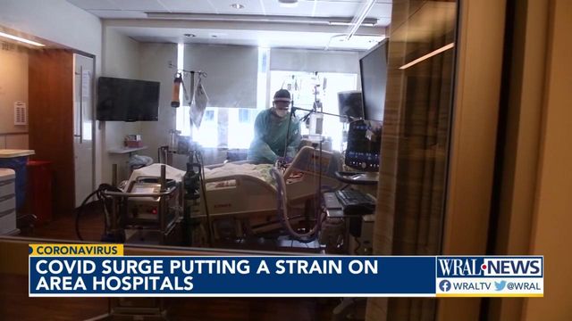 COVID-19 surge putting a strain on area hospitals 