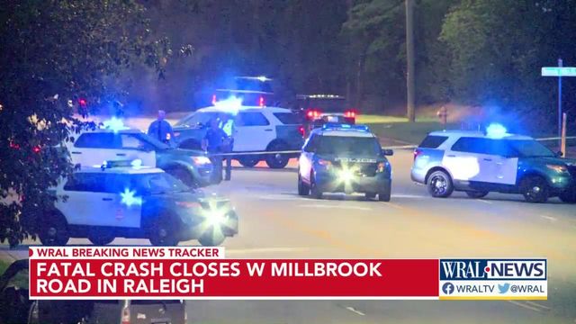 Fatal crash closes stretch of W. Millbrook Road in Raleigh