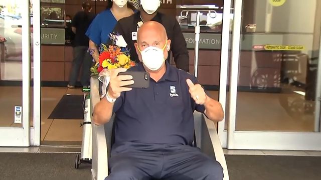Raw: Gilbert Baez leaves hospital after pnuemonia, COVID-19