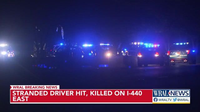 Stranded driver hit multiple times on I-440 E