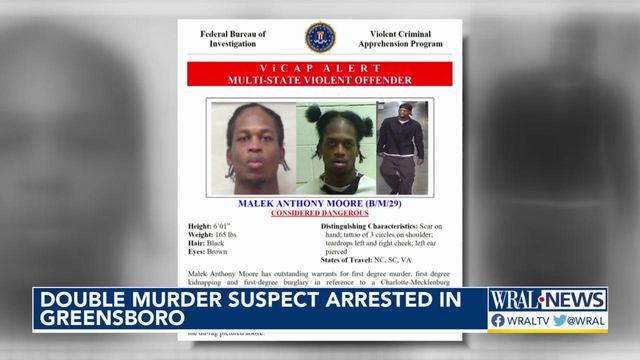 Double murder suspect arrested in Greensboro 