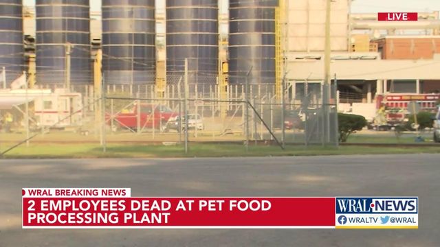 Authorities investigating after two employees die at Fayetteville pet food plant