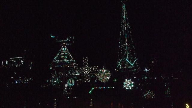 The lights of Acid Park as seen at night. (Image courtesy of Richard Moore)