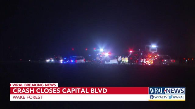 Crash closes part of Capital Boulevard in Wake Forest