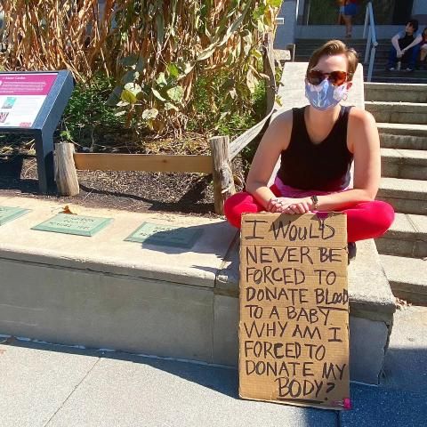 Around 1,000 people gathered to march at the Rally for Abortion Justice in downtown Raleigh on Friday. 