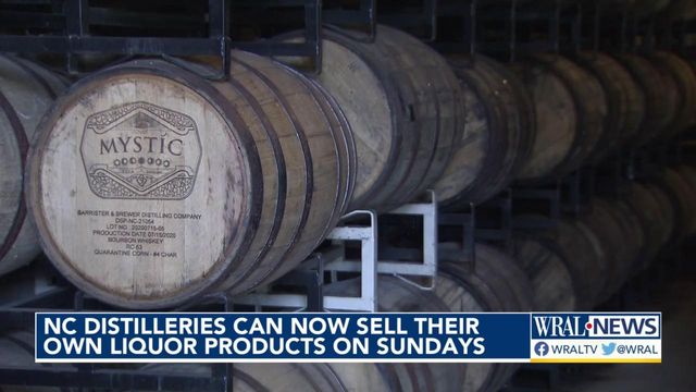 NC distillieries can sell liquor products on Sunday 