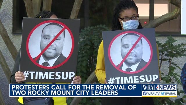Protestors call for removal of two Rocky Mount city leaders