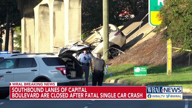 Fatal crash closes Capital Boulevard in Raleigh