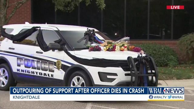 Outpouring of support shown for family of Knightdale police officer killed in I-540 crash