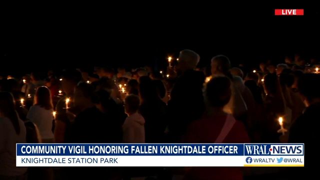 Knightdale officer remembered in vigil