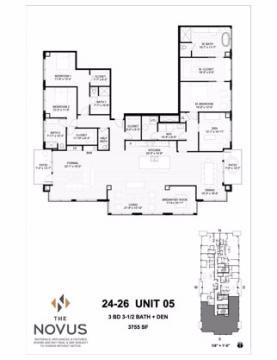 Floorplan shows layout of $3.5M condo in Durham