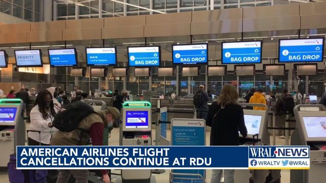 American Airlines flight cancellations continue at RDU