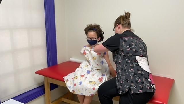 10-year-old Ashton gets his COVID-19 vaccine in Cary