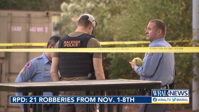 Police: 21 armed robberies reported in Raleigh in 8 days