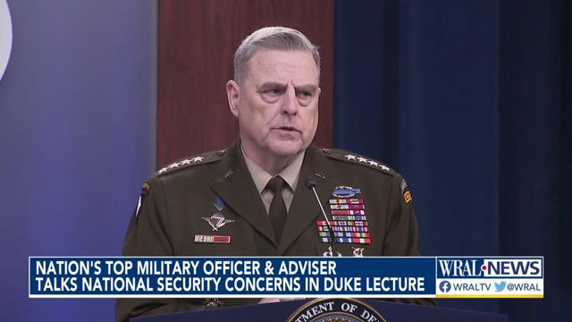 Gen. Mark Milley meets with Duke students to discuss China concerns 