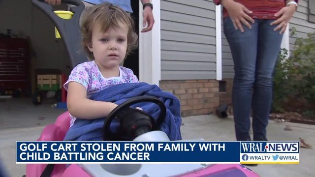 Golf cart stolen from Clayton family with child battling cancer