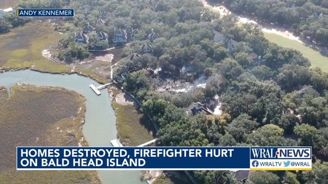 Drone video shows aftermath of Bald Head Island fire 
