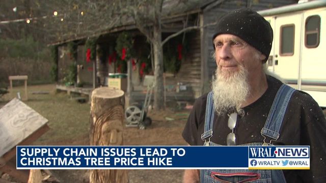 Supply chain issues raise Christmas tree prices