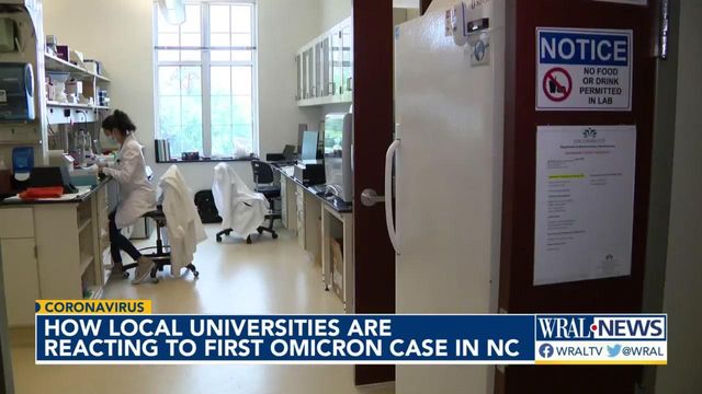 Local universities react to first omicron case in NC