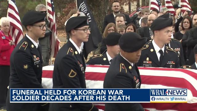 Funeral held for Korean War soldier decades after death 