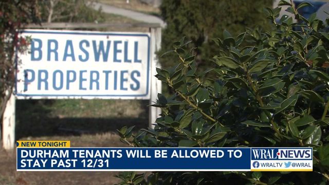Durham apartment tenants will be allowed to stay past Dec. 31